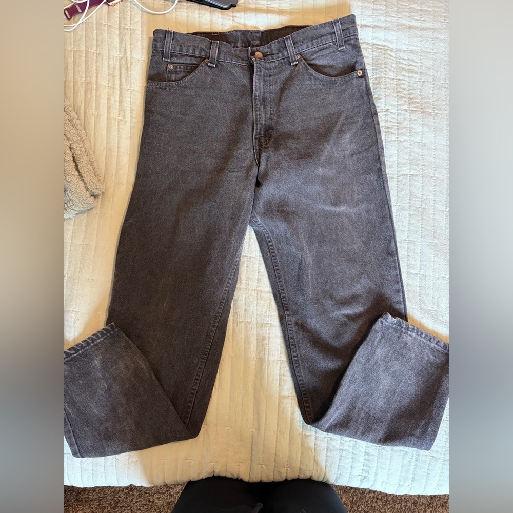 Levi's Men's Washed Black Straight Jeans